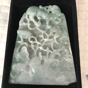 Certified untreated Green Natural A Jade jadeite Pendant PiXiu RuYi 2792 5*****